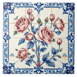 tuin van rozen tegel tegeltje