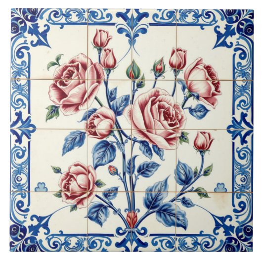 tuin van rozen tegel tegeltje (Voorkant)