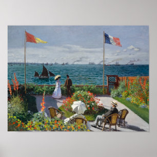 Tuin van Sainte-Adresse (1867) Claude Monet Art Poster