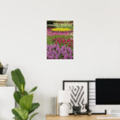 tuin van tulpen, daffodils en hyacinth poster (Thuiskantoor)