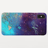 TUIN VAN VERLOREN SCHADUWEN Blauw Turquoise Monogr Case-Mate iPhone Case (Achterkant (horizontaal))