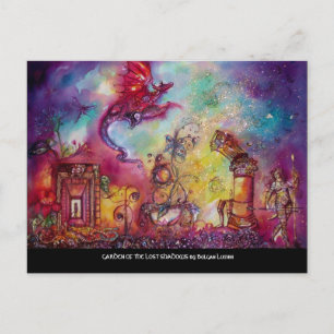 TUIN VAN VERLOREN SCHADUWS Flying Red Dragon Uitnodiging Briefkaart