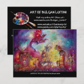 TUIN VAN VERLOREN SCHADUWS Flying Red Dragon Uitnodiging Briefkaart (Voorkant / Achterkant)