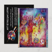 TUIN VAN VERLOREN SCHADUWTJES FAIRIES,VLINDERS roz Uitnodiging Briefkaart (Voorkant / Achterkant)