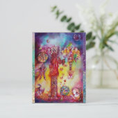 TUIN VAN VERLOREN SCHADUWTJES FAIRIES,VLINDERS roz Uitnodiging Briefkaart (Staand voorkant)