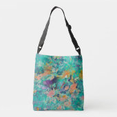 Tuin van Vlinders & een Veer Crossbody Tas (Achterkant)