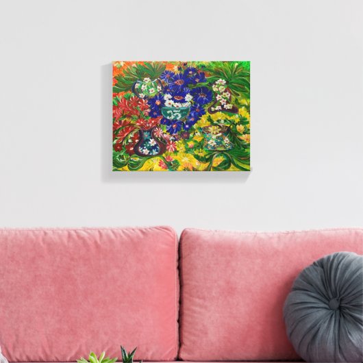 Tuin van vreugde - Om Canvas Schilderij (Insitu (Woonkamer))