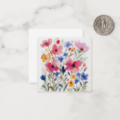 Tuin van Waterverf bloesems Notitiekaartje (Voorkant / Achterkant in situ)