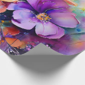 Tuin van Waterverf Blooms Cadeaupapier (Hoek)