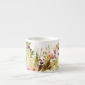 Tuin van Waterverf Flowers Espresso Kop (Voorkant)