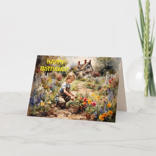 TUIN VAN WENSEN VERJAARDAG KAART (Voorkant)