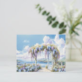 Tuin van Wisteria Waterverf AI kunstwerk Briefkaart (Staand voorkant)