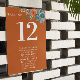 Tuin Verbrand Oranje Boho Chic Wildbloem Bruiloft Kaart