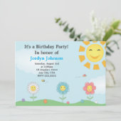  tuin verjaardagsfeest uitnodiging (Staand voorkant)