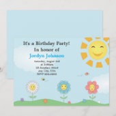  tuin verjaardagsfeest uitnodiging (Voorkant / Achterkant)