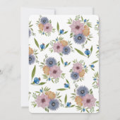 Tuin Verjaardagsfeest Watercolor Bloemen Uitnodigi Kaart (Achterkant)