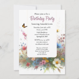 Tuin Verjaardagsfeest Wilde Bloemen Bloem Kaart