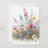 Tuin Verjaardagsfeest Wilde Bloemen Bloem Kaart (Achterkant)
