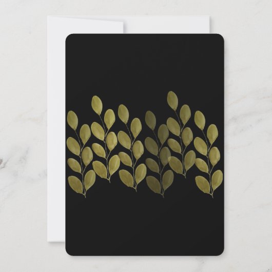 Tuin Verjaardagsfeestje Waterverf Grote Groene Inv Kaart (Achterkant)