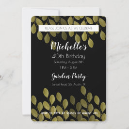 Tuin Verjaardagsfeestje Waterverf Grote Groene Inv Kaart