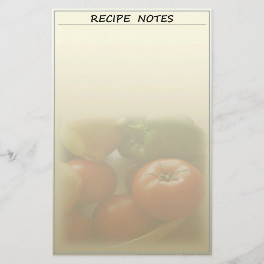 Tuin Verse Recept Stationery Briefpapier (Voorkant)
