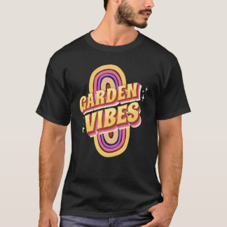 Tuin Vibes Cool Retro Regenboog Tuin Tuinier De T-shirt