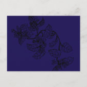 Tuin vintage bladeren klassiek goedkoop bruiloft uitnodiging briefkaart (Achterkant)