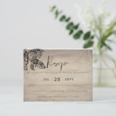 Tuin vintage laat klassiek budget bruiloft briefkaart