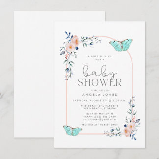 Tuin Vlinder Meisje Baby Shower Kaart