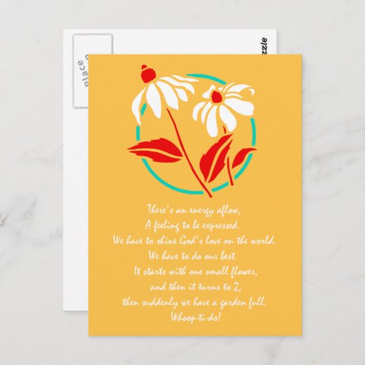 Tuin vol liefdesgedicht briefkaart (Voorkant / Achterkant)