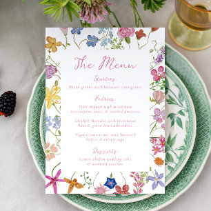 Tuin vol wilde bloemen huwelijk met een zweem van menu