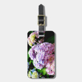 Tuin voor brandkranen, roze, blauw, paarse bloem bagagelabel (Voorkant verticaal)