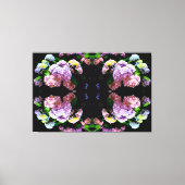 Tuin voor brandkranen, roze, blauw, paarse bloem canvas afdruk (Voorkant)