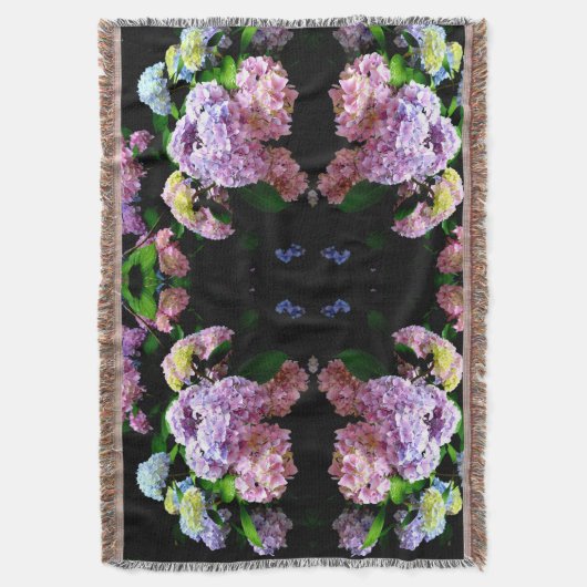 Tuin voor brandkranen, roze, blauw, paarse bloem deken (Voorkant Verticaal)