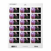 Tuin voor brandkranen, roze, blauw, paarse bloem etiket (Full Sheet)