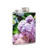 Tuin voor brandkranen, roze, blauw, paarse bloem heupfles (Rechts)