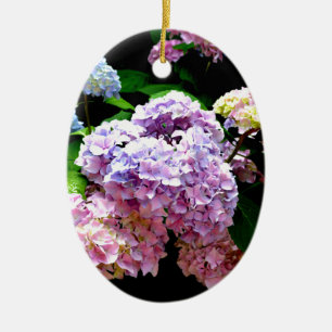 Tuin voor brandkranen, roze, blauw, paarse bloem keramisch ornament