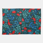 Tuin voor magische waterverf - donkerblauwgroen en theedoek (Horizontaal)