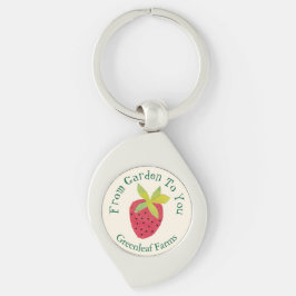 Tuin voor u Retro Strawberry Garden Boerderij Nurs Sleutelhanger
