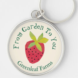 Tuin voor u Retro Strawberry Garden Boerderij Nurs Sleutelhanger