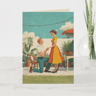 Tuin Voorstel Moment in Vintage Stijl Kaart