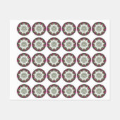 Tuin Water Fontein Roze Bloemen Mandala Design Labels (Vel)