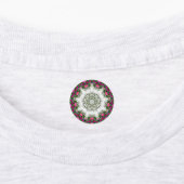 Tuin Water Fontein Roze Bloemen Mandala Design Labels (Aangebracht)