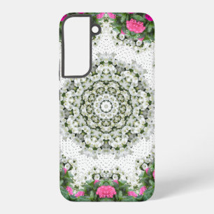 Tuin Water Fontein Roze Bloemen Mandala Design Samsung Galaxy Hoesje