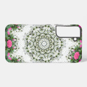 Tuin Water Fontein Roze Bloemen Mandala Design Samsung Galaxy Hoesje (Achterkant horizontaal)