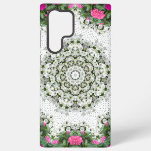 Tuin Water Fontein Roze Bloemen Mandala Design Samsung Galaxy Hoesje