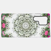 Tuin Water Fontein Roze Bloemen Mandala Design Samsung Galaxy Hoesje (Achterkant horizontaal)