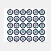 Tuin Waterfontein Rode bloemen Mandala Design Labels (Vel)