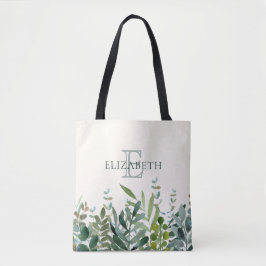 Tuin - Waterverf Botanische bladeren op maat   Tote Bag