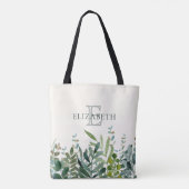 Tuin - Waterverf Botanische bladeren op maat   Tote Bag (Achterkant)